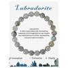 8mm Amethyst & Agate Elastic Beaded Bracelet - Natural Stone Jewelry