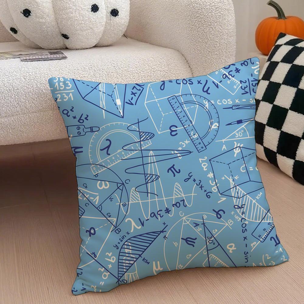 Universal International Day Of Mathematics Cushion Cover Throw Pillow Cover Hidden Button Durable Polyester Chair Cushion
