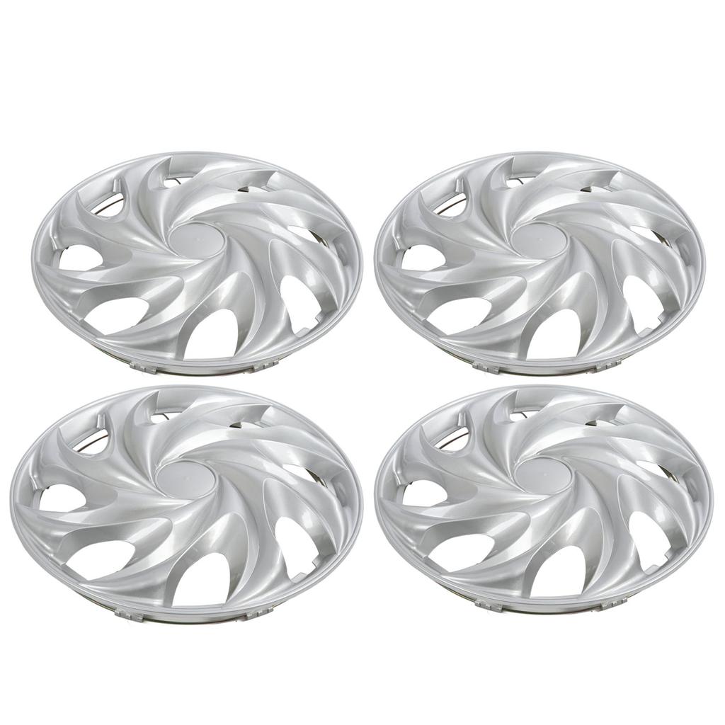 4 Pcs 14 Inch Wheel Hub Cap Universal Fit Silvery Wheel Hub Rim Cover for Cars Trucks Vans