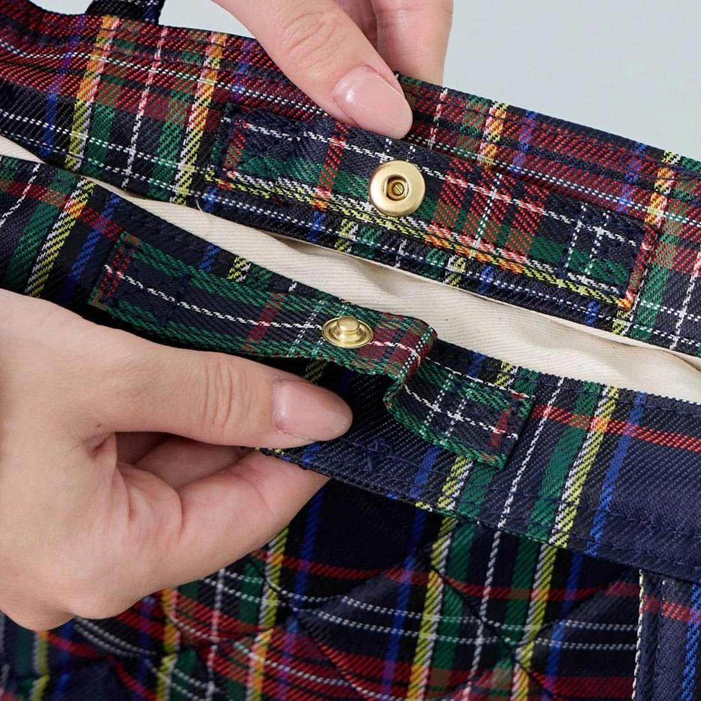 Rootote EU Medium Check Quilted Tote Bag, Women's, 3619, Green