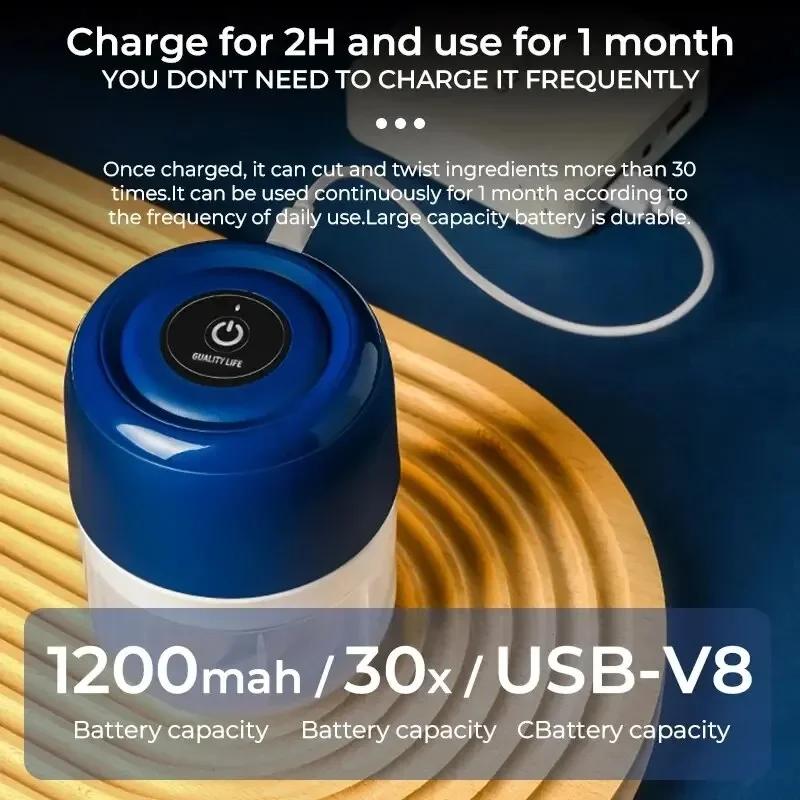 250ml Mini Garlic Vegetable Grinder Chopper Mincer Press 3-blades Household KitchenTools Pepper Auxiliary Food Processor Machine