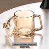 High-Temperature Resistant Glass Coffee Cup with Lid & Handle for Tea Brewing - Suitable for Home, Office, or Personal Use by Men and Women
