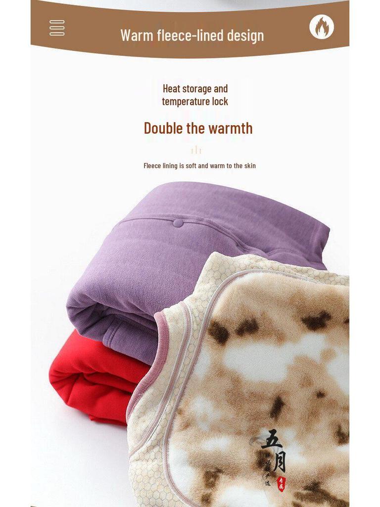 Fleece-Lined Thermal Cardigan and Thick Winter Coat for Middle-Aged and Elderly Women