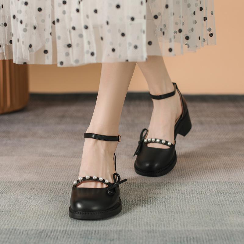 

Жемчужная Осень, Мэри Джейн с бантом, Повседневная обувь на мягкой подошве 34 чёрный