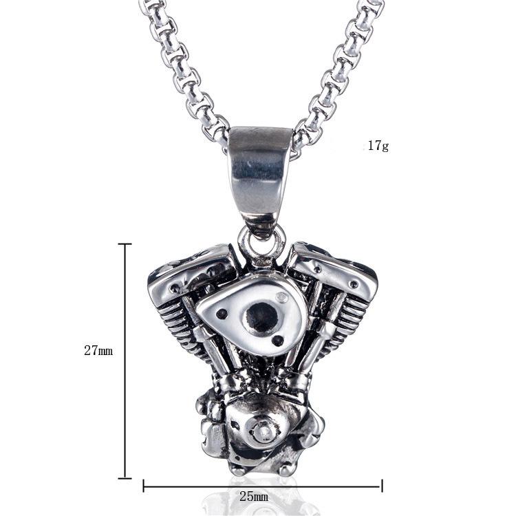 Personalized Engine Motorcycle Chain Punk Gothic Necklace For Men Jewelry