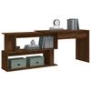 Corner Desk Brown Oak Effect 200 x 50 x 76 cm Particleboard