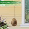 Hanging Wood Bee House Butterfly Feeder with Rope Decorative Bee Nesting Box Multifunctional Moth Habitat for Garden Balcony