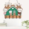 Easy Installation Key Rack With Storage Shelf Natural Wood Wall Organizer with Hanging Hook For Entryway Organization