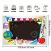 Welcome back to school photography background, learning tools blackboard background classroom party banner