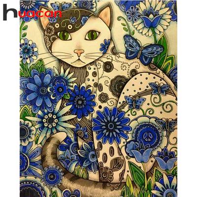 5d Diy Diamond Painting Cross Stith Hand Painted Cat Diamond Embroidery Diamant Mosaic Full Patterns Rhinestones