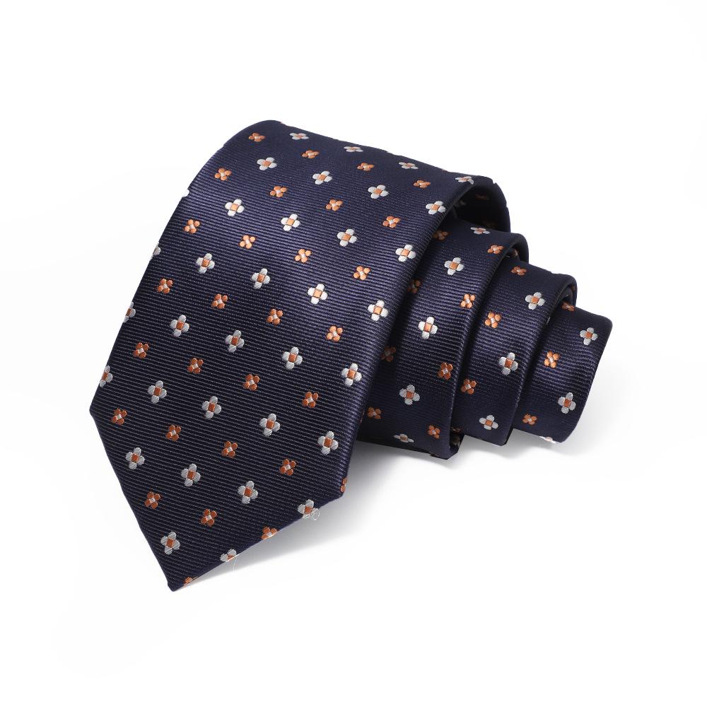 Corbata de Jacquard Rayada para Hombre, Atada a Mano, Poliéster, 8cm, Accesorio Formal de Negocios de Alta Gama