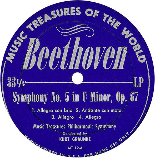

LP Record LUDWIG VAN BEETHOVEN FRANZ SCHUBE Symphony No. 5 in C Minor Op.55 MT12 Music Treasures US Classical Used