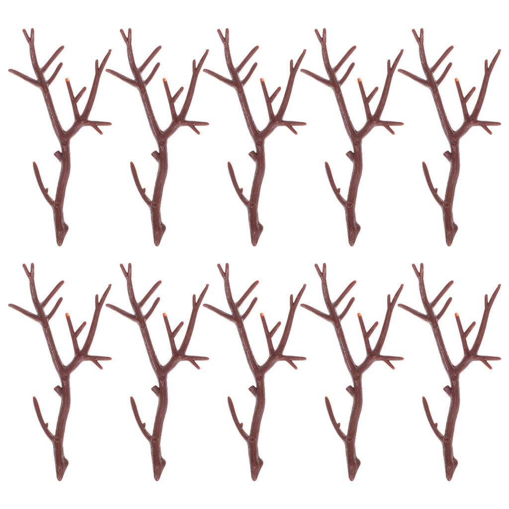 10Pcs Artificial Dried Antler Branches Plastic Simulation Tree Twigs DIY Vase Filling Decorative Plant Stems Fake Branches