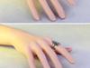 Beautifull Leaf Shape Ring with AAA Cubic Zirconia for Women Aneis Wedding Party Black Vintage Silver  Bijoux Full Size