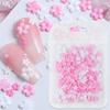 400Pcs 3D Flower Nail Charms,Resin Flower Nail Gems Nails Art Rhinestones Flower Nail Supplies for Women Girls Gifts
