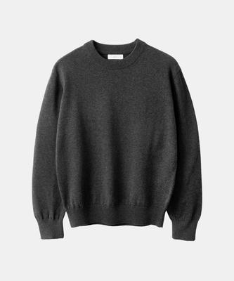 ASP Essential Cotton Crewneck Knit Melange Charcoal