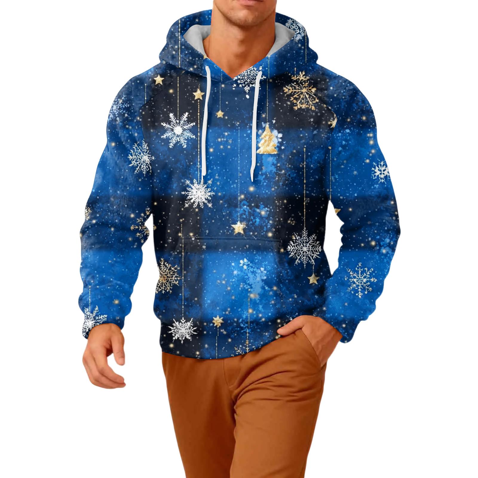 

Мужская повседневная фланелевая толстовка с капюшоном и длинными рукавами M