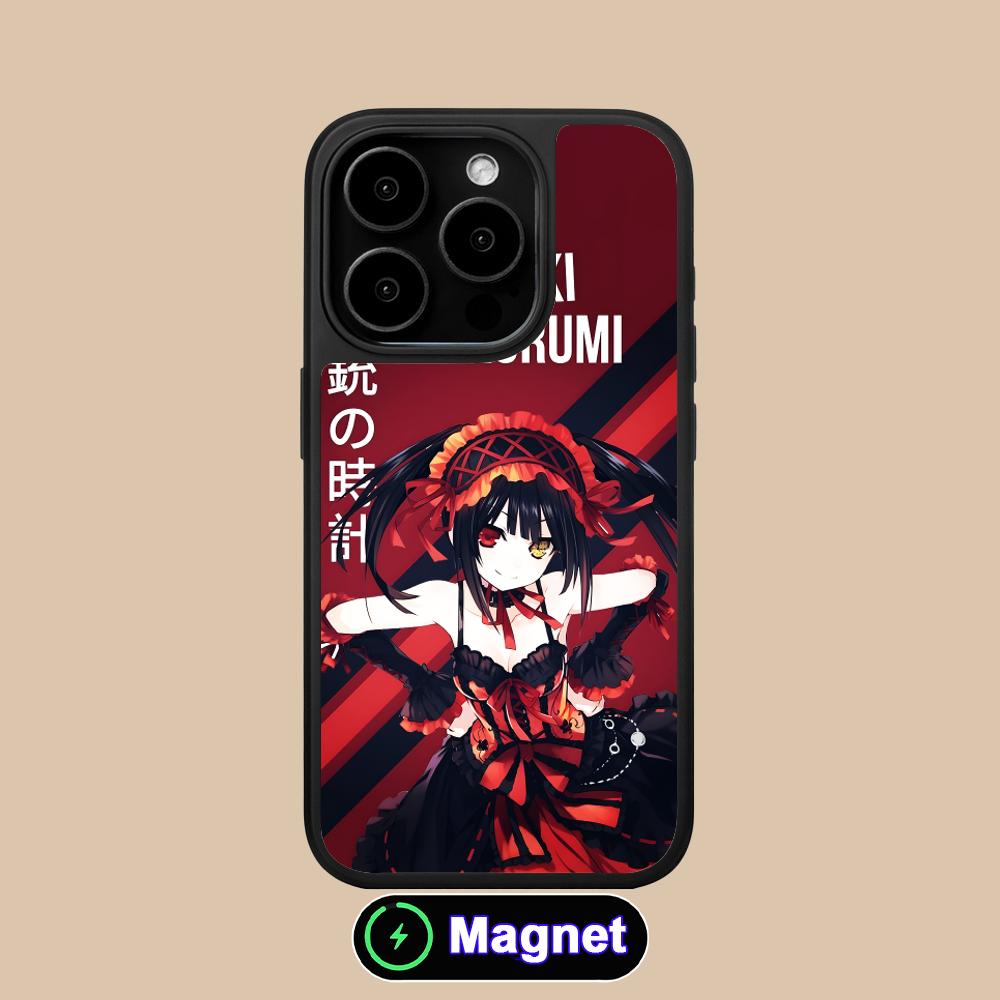 Date a Live Kurumi Tokisaki Matte Surface Magsafe Mobile Phone Case for iPhone 17 16 15 14 13 12 11 Air Pro Max Plus Colorful