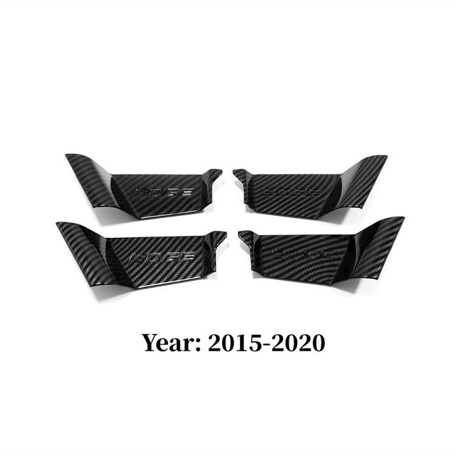 For Ford Edge 2018   ABS Carbon Fiber Car Front Storage Box Panel Decoration Cover Trim Styling Interior Accessories
