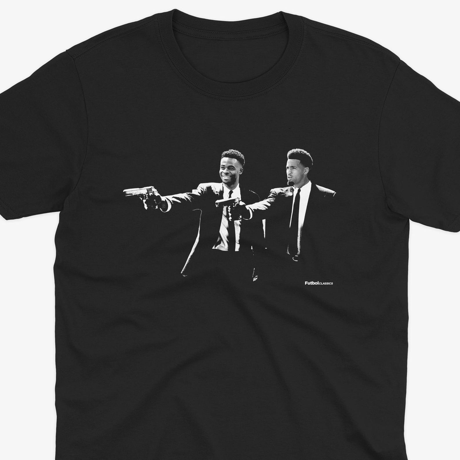 Bukayo Saka & Ethan Nwaneri Pulp Fiction Style T Shirt | Arsenal England T Shirt | Arsenal Fan | Arsenal Shirt | Funny Arsenal T | Gunners S