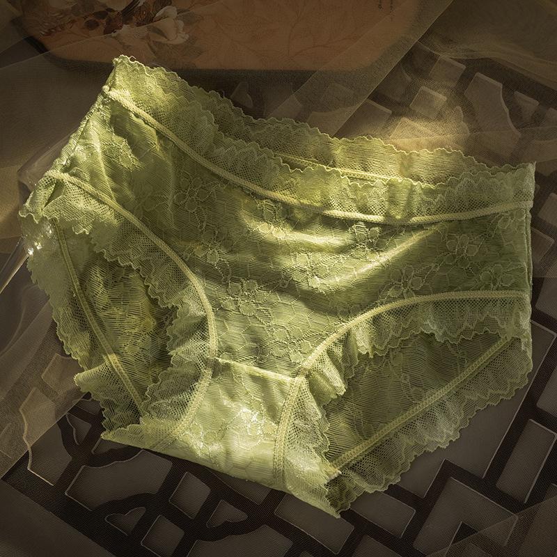 

Женские летние тонкие трусы-слипы из сетки с цветочным кружевом и хлопковой ластовицей XL