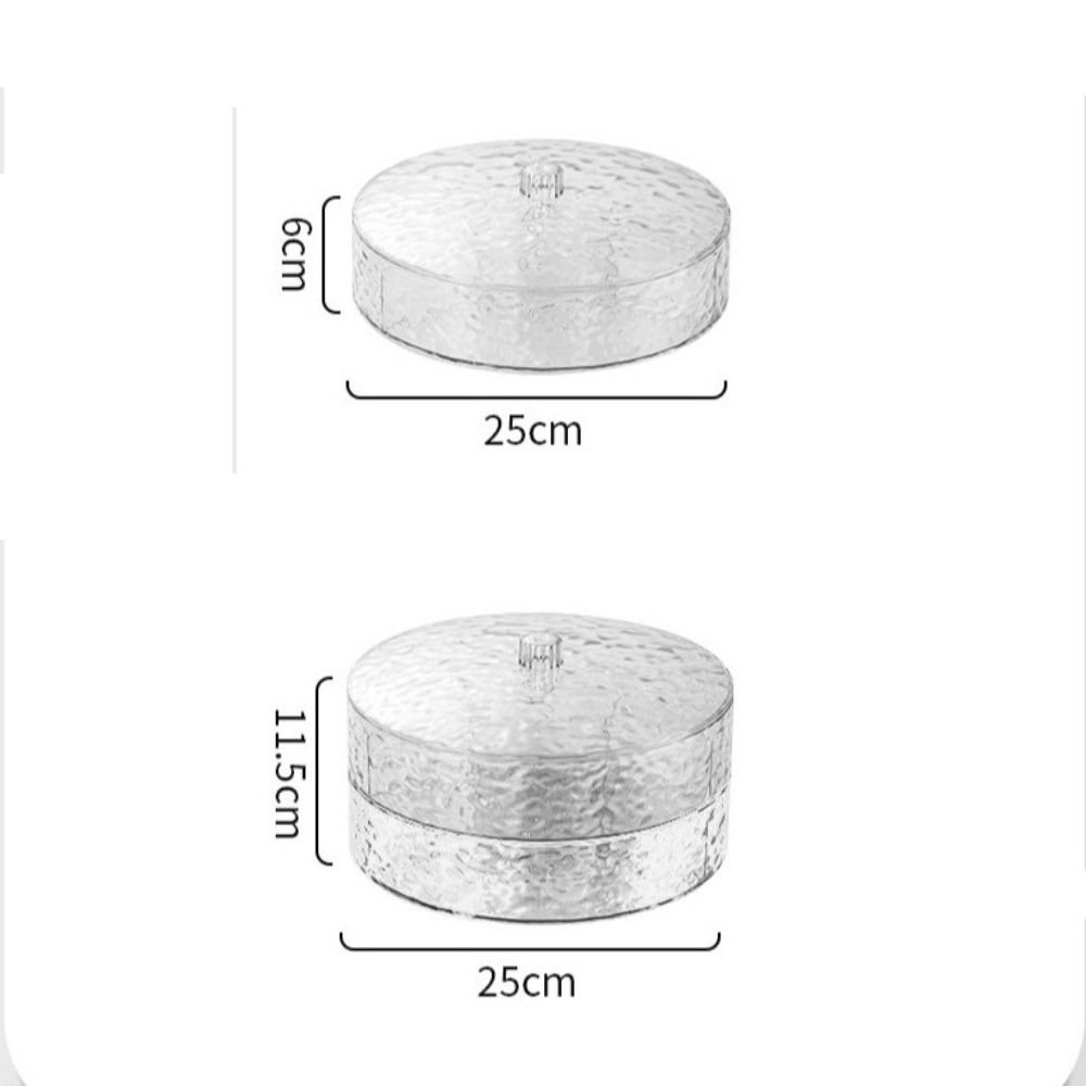 Fashion Plastic Dried Fruit Tray Transparent with Lid Food Platter Food Storage Multi-Purpose Snackle Box Container Coffee Table