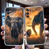 IK4 Animal Elephant Transparent Phone Case for Samsung Galaxy A04 A04S A14 A23 A34 A54 M23 M33 M52 M53