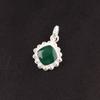 Natural Green Onyx Sterling Silver Birthday Engagement Anniversary Gift Pendant PP-34-16