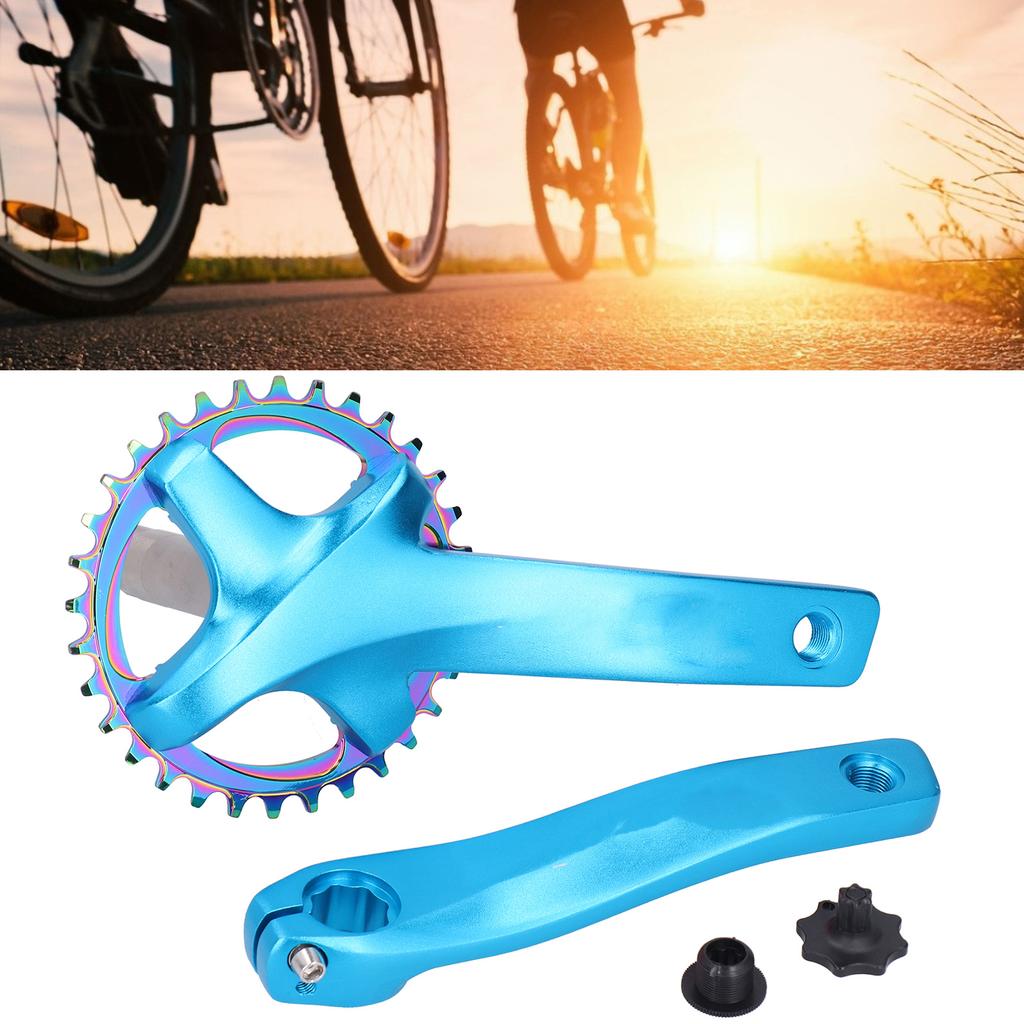 ZK‑22 Chainring Chainwheel Crank Aluminium Alloy Bike Crankset Arms 32T Chainring