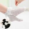 Summer Baby Lace Ruffle Socks Thin Mesh Breathable Short Sock Princess Girls Bow Dress Ankle Socks Kids Lolita White Black Sock