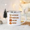 Tis The Season Enamel Mug Pumpkin Spice Fall Coffee Mug Cute Autumn Coffee Latte Cup Campers Gifts Ideas Cup Autumn Drinks