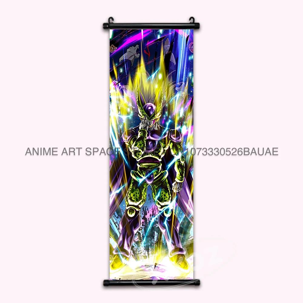 Dragon Ball Z Hanging Paintings Room Decorative Poster Hot Blooded Anime Saiyan Scrolls Picture Gotenks Vegeta Cartoon Wall Art