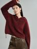 Women's Thick Pure Wool Hooded Sweater - Long-Sleeve, Loose, Warm, and Versatile Pullover