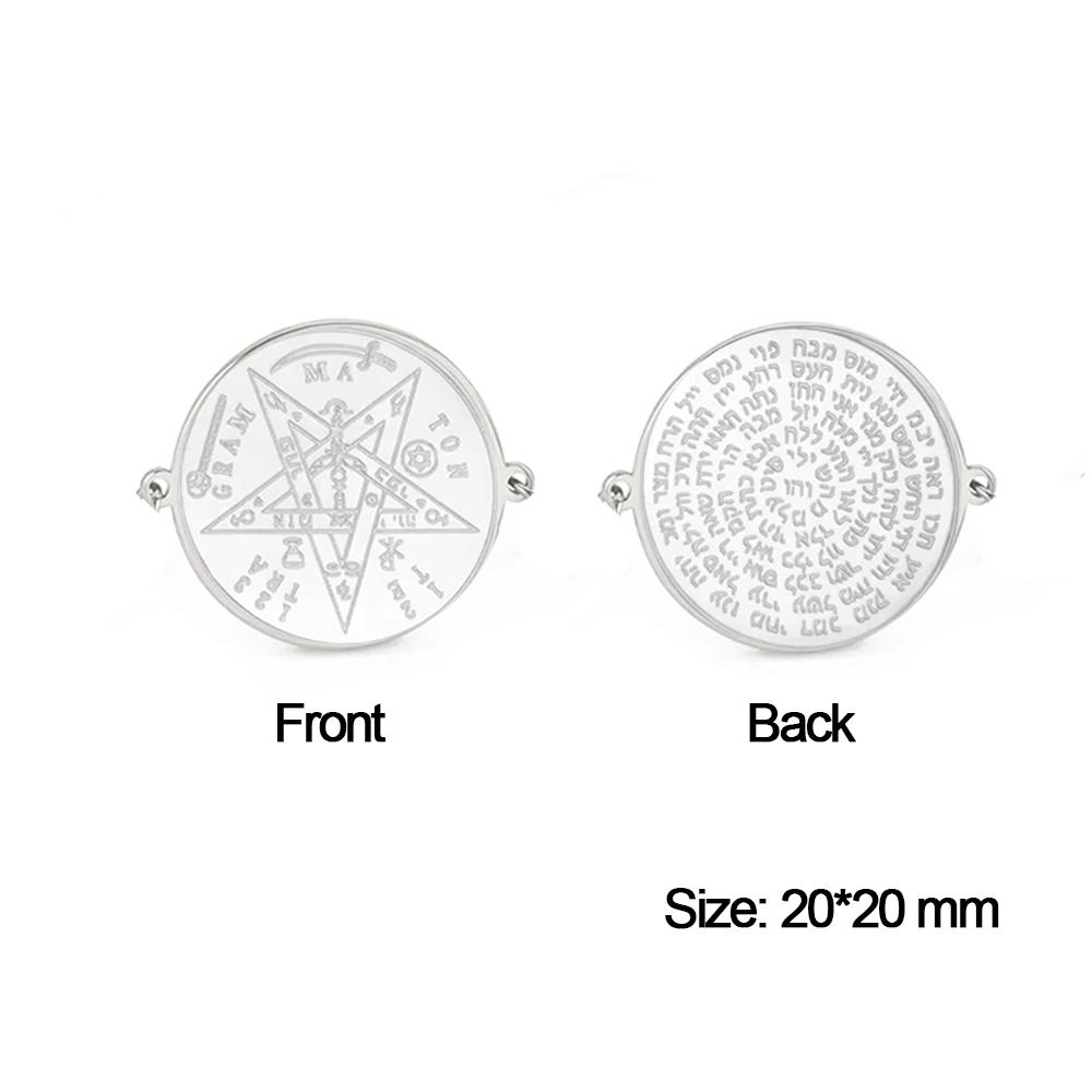 

1pc Amulet Tetragrammaton Pendant for Necklace Bracelet Jewelry Making Stainless Steel Pentagram of Solomon Charms Wholesale