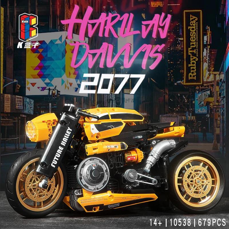 NEW Technical Motorcycle Building Blocks DIY Model Set MOC Assemble Bricks STEM Toys for Kids Birthday Christmas Halloween Gift