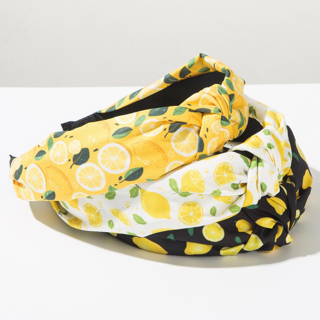 Fashionable Fabric Hair Band with Lovely Fruit Motifs Knotted Hairhoop For Women Girl Various Occasion Photography