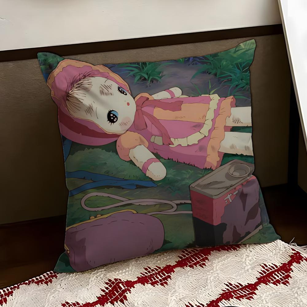 GGrave of the FFirefliesS Cushion Cover Reversible Soft Durable Pillow Cover Home Car MultiScene Use for Daily Comfort