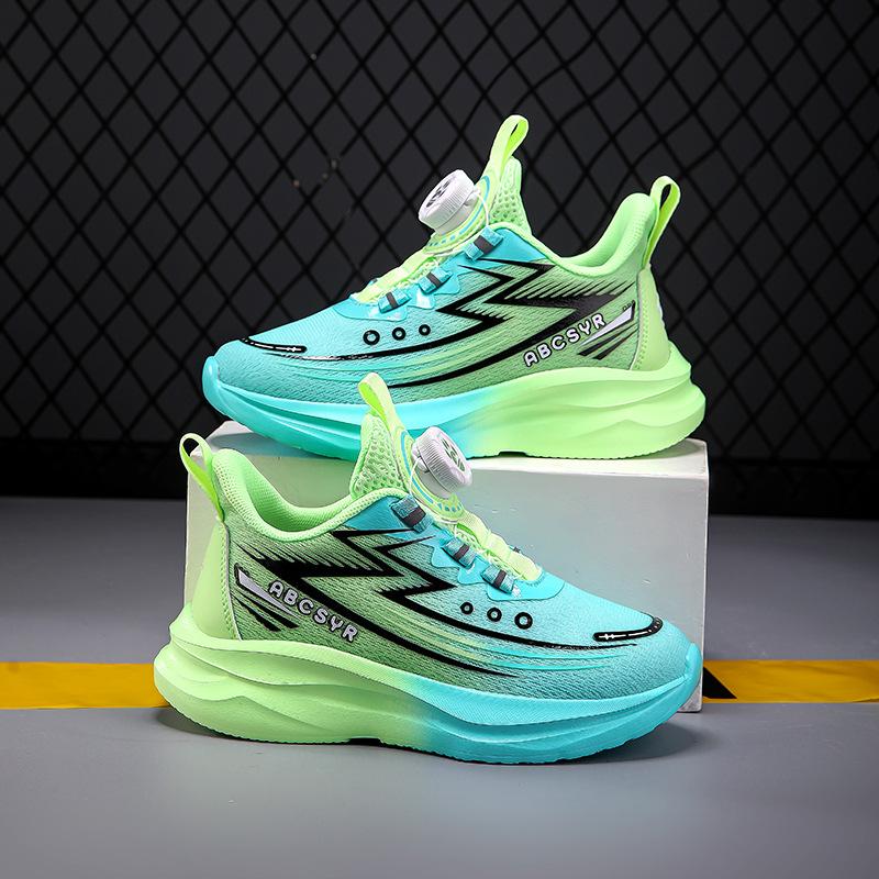 Children's sports shoes 2025 autumn boys mesh running shoes contrasting colors casual lightweight girls light running shoes gradual change shoes
