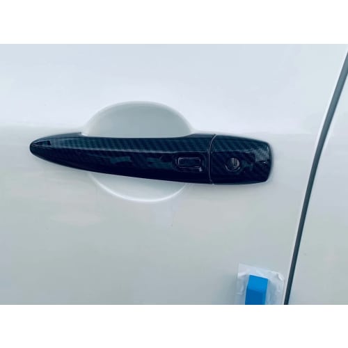 RUIQ Nissan KICKS P15 Exterior Exterior Door Handle Cover Knob Full Cover Type Nissan KICKS Exclusive Design (Smart Key Input Button Hole, Carbon Fibe