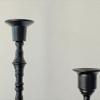 Black Wrought Iron Retro Candlestick Ornament for Christmas, Halloween, Weddings
