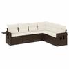 VidaXL Salon de Jardin avec Coussins 6 pcs, Canapés de Terrasse, Ensemble de Meubles de Patio, Mobilier d'Extérieur, Marron 3252550