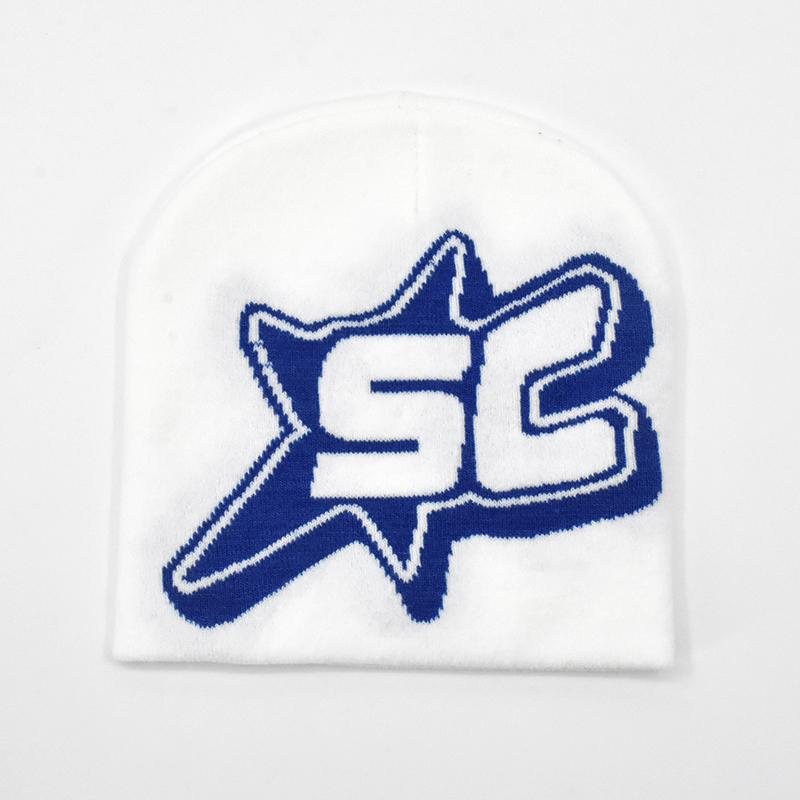 

New Beanie Wool Cap Y2K Women Men Winter Autumn Warm Knitted Bonnet Cap Soft Wool Skullies Beanies SC Printing Caps Boys Gifts