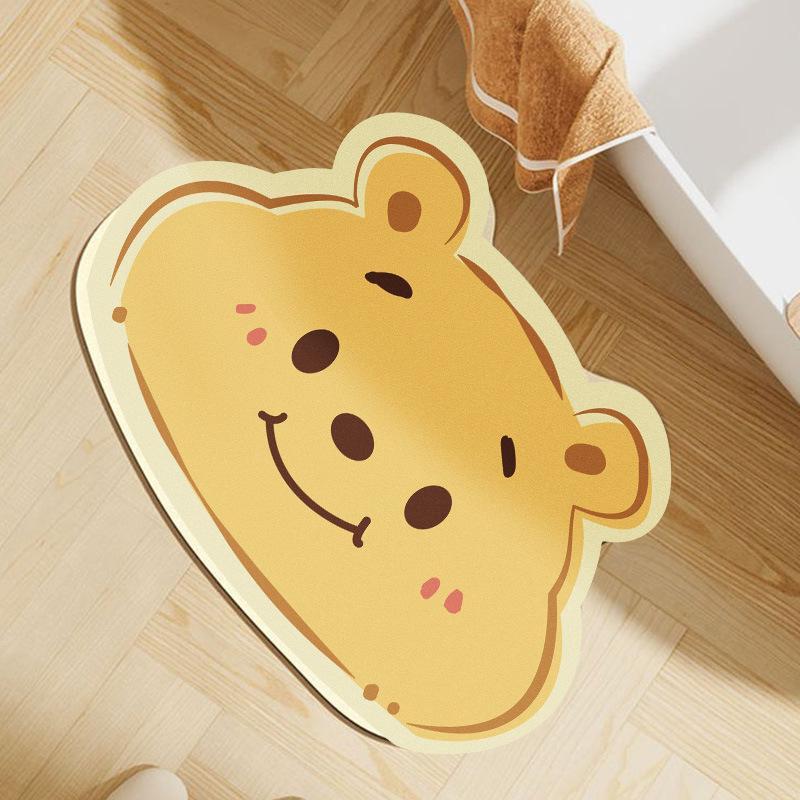 Simple Bear Entrance Door Mat Study Entrance Mat Wear-resistant Easy To Clean Foot Mat Bathroom Bathroom Absorbent Mat
