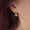 925 Silber Blume Zirkon Creolen Für Damen Süßer Romantischer Schmuck Party Accessoires Geschenk