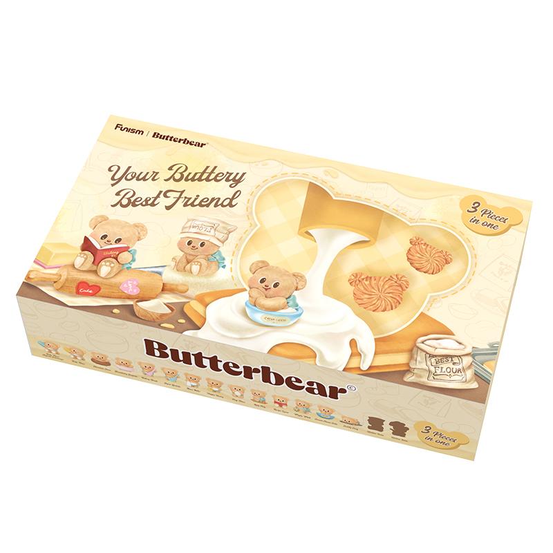FUNISM ButterBear Head Bake Cake Moe Grain Blind Box Bake A CakeBaking Expert Figurine Capsule Toys Charming Decorative Gift