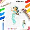 Disney Jasmine Watercolor digital oil painting diy coloring handpainted filling home decoration art craft gift for adults wall decor