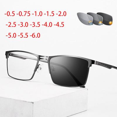 Herren Phototrope Myopie Korrektionsbrille Vollrand Damen Lesebrille Brillen