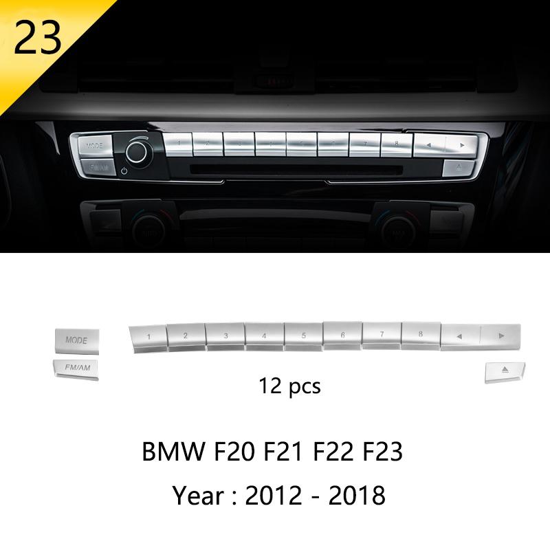 For BMW 1 2 Series F20 F21 F22 F23 Carbon fiber Car Control CD Panel Cover Trim Air conditioning Outlet Frame Decoration Sticker LNYCP1