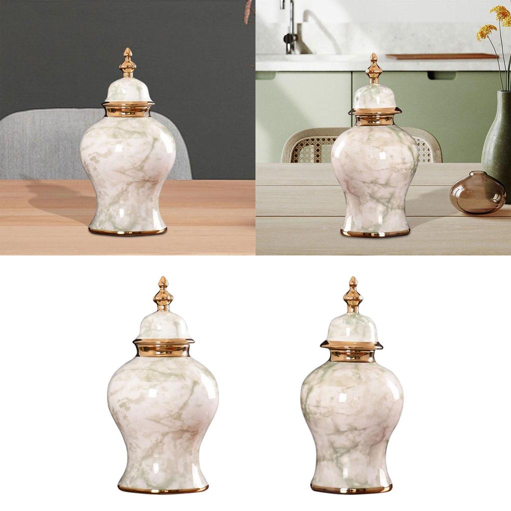 Ceramic Flower Vase Ornament ,Floral Arrangement ,Storage Jar ,Traditional Porcelain Storage for