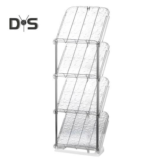 Skrånende smalt skostativ 5-lags Robust konstruksjon Enkel montering Skooppbevaringsorganisering Vertikal skohyllestativ